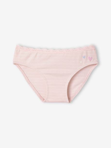 Lot de 5 culottes 'coeurs' fille lilas 4 - vertbaudet enfant 