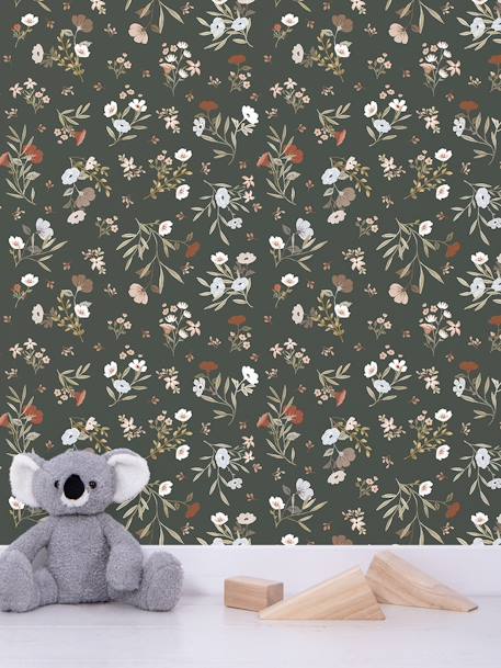 Papier peint Fleuri Vintage Lilydale LILIPINSO olive+rose nude 2 - vertbaudet enfant 