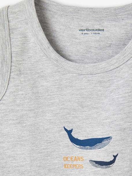 Lot de 3 débardeurs garçon 'baleines' bleu ciel 7 - vertbaudet enfant 