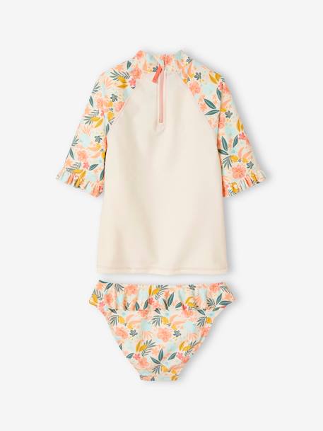 Ensemble de bain fille T-shirt anti-UV + culotte rose pâle 4 - vertbaudet enfant 