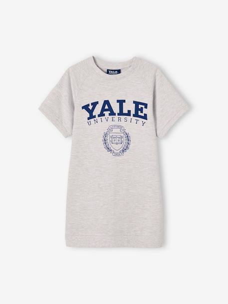 Robe-sweat fille Yale® gris chiné 1 - vertbaudet enfant 