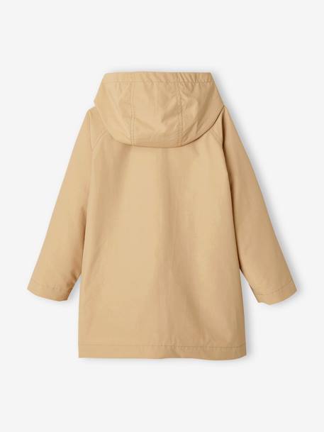 Trench à capuche mi-saison fille beige+kaki 4 - vertbaudet enfant 