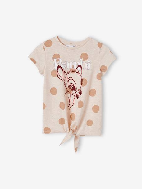 T-shirt fille manches courtes Disney® Bambi beige chiné 4 - vertbaudet enfant 