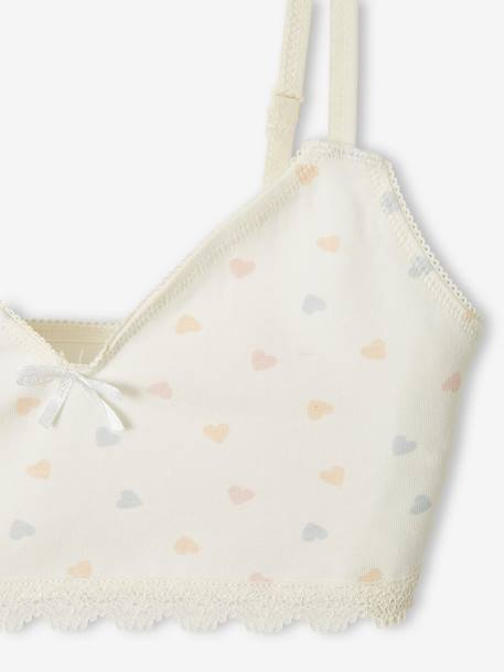 Lot de 2 brassières coeurs fille lilas 6 - vertbaudet enfant 