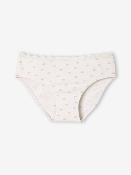 Lot de 5 culottes 'coeurs' fille lilas 3 - vertbaudet enfant 