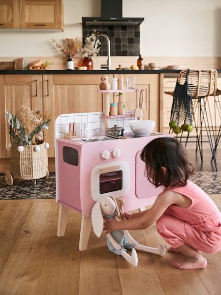 Cuisinette design en bois FSC® caramel+rose+vert 10 - vertbaudet enfant 