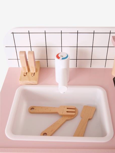 Cuisinette design en bois FSC® caramel+rose+vert 13 - vertbaudet enfant 