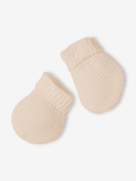 Kit de naissance 4 pièces bébé en tricot beige clair 3 - vertbaudet enfant 