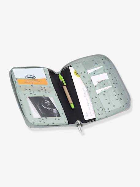 Pochette carnet de santé LÄSSIG Floral menthe+Rayures rose+Universe anthracite 2 - vertbaudet enfant 