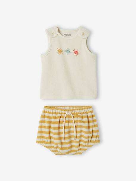 Bébé-Ensemble en éponge bébé short et débardeur