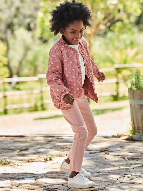 Blouson matelassée motifs fleurs fille  - vertbaudet enfant