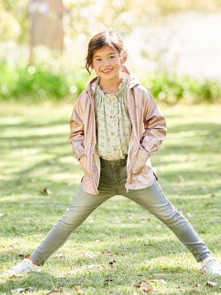 Fille-Manteau, veste-Ciré, trench-Ciré à capuche effet métallisé fille