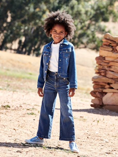 Fille-Veste en jean personnalisable fille