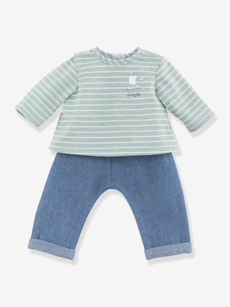 Pantalon et Marinière bords de Loire - COROLLE rayé bleu 1 - vertbaudet enfant 