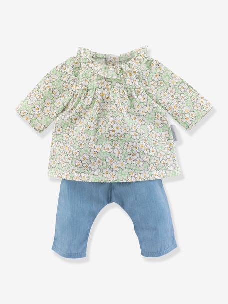 Blouse et pantalon - COROLLE bleu jean 1 - vertbaudet enfant 