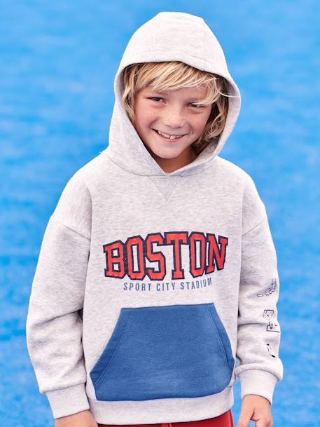 Garçon-Pull, gilet, sweat-Sweat à capuche sport motif team Boston garçon