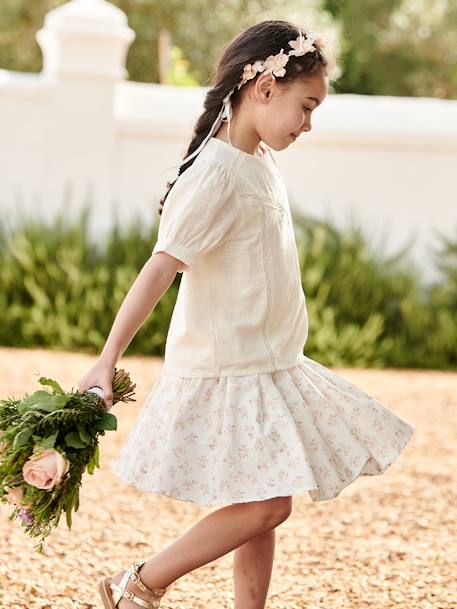 Fille-Jupe de cérémonie à fleurs fille