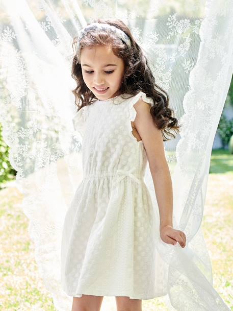 Robe de cérémonie brodée fille écru 6 - vertbaudet enfant 