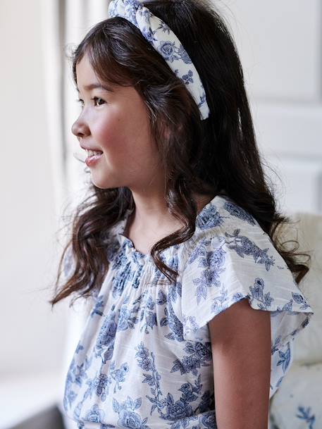 Blouse de cérémonie motif poétique fille écru 3 - vertbaudet enfant 