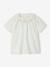 Blouse en gaze de coton fille col en broderie anglaise écru 1 - vertbaudet enfant 