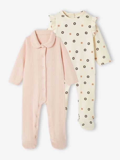 Lot de 2 dors-bien bébé rose poudré 1 - vertbaudet enfant 