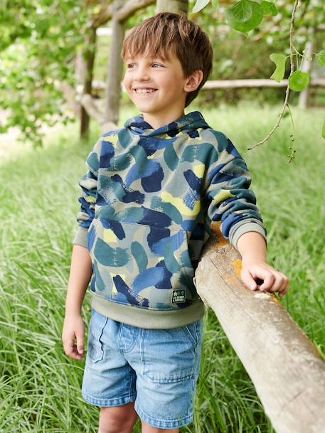 Sweat  à capuche effet camouflage garçon  - vertbaudet enfant