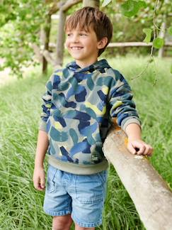 Sweat  à capuche effet camouflage garçon  - vertbaudet enfant