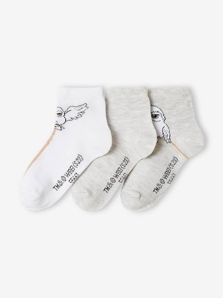 Lot de 3 paires de mi-chaussettes fille Harry Potter® GRIS CLAIR CHINE 2 - vertbaudet enfant 