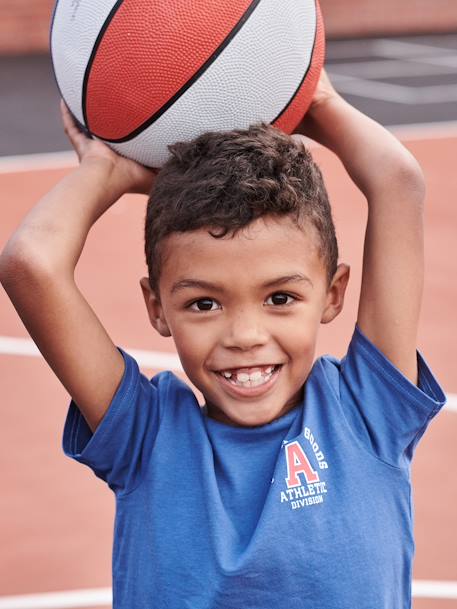 T-shirt team sport Basics garçon bleu roi+gris chiné 2 - vertbaudet enfant 