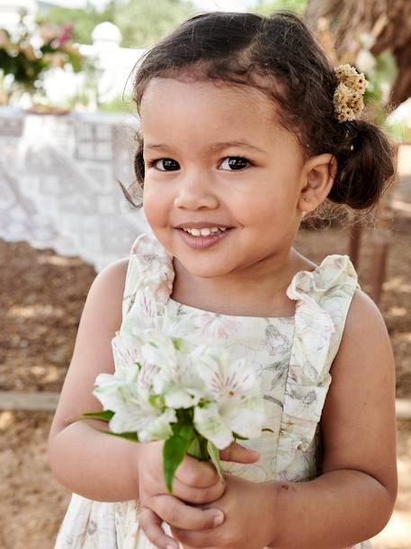 Robe fleurie bébé en gaze de coton écru 7 - vertbaudet enfant 