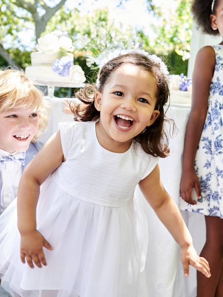 Robe de cérémonie bébé avec tulle blanc 10 - vertbaudet enfant 