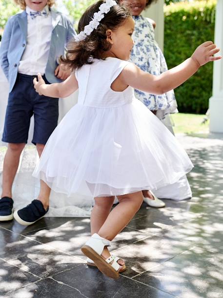 Robe de cérémonie bébé avec tulle blanc 11 - vertbaudet enfant 