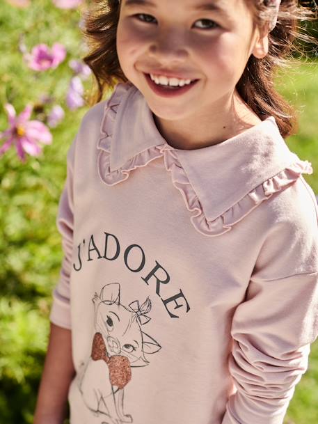 Sweat fille Disney® Marie Les Aristochats vieux rose 6 - vertbaudet enfant 