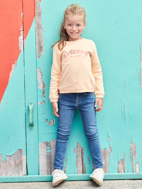 Jean skinny BASICS bleu jean+stone 8 - vertbaudet enfant 