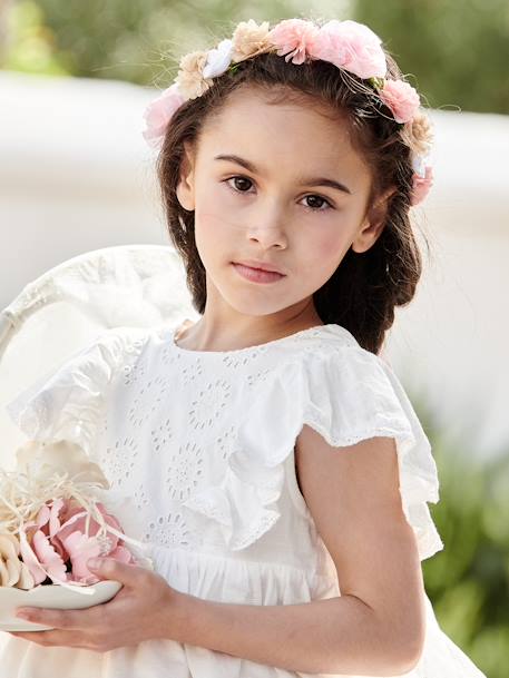 Couronne de fleurs roses fille  - vertbaudet enfant