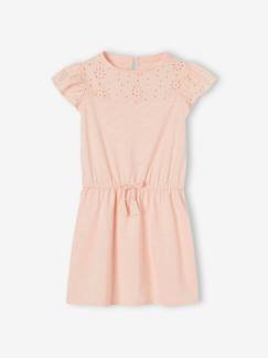 Robe fille détails en broderie anglaise  - vertbaudet enfant