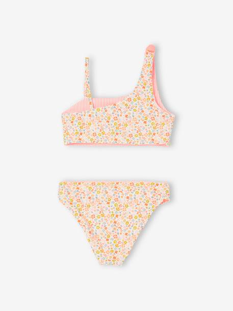 Maillot de bain 2 pièces réversible fille corail 5 - vertbaudet enfant 