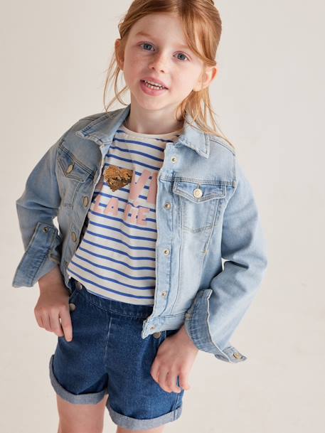 Veste en jean personnalisable fille double stone+stone 10 - vertbaudet enfant 