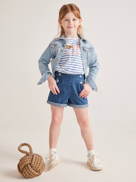 Veste en jean personnalisable fille double stone+stone 2 - vertbaudet enfant 