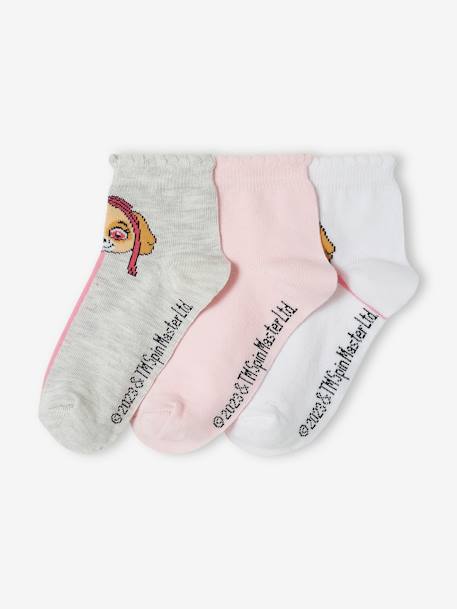 Lot de 3 paires de mi-chaussettes fille Pat'Patrouille® lot rose 2 - vertbaudet enfant 