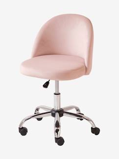 -Chaise de bureau à roulettes enfant en velours