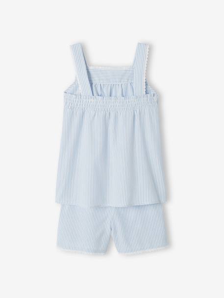 Pyjashort rayé fille rayé bleu 4 - vertbaudet enfant 