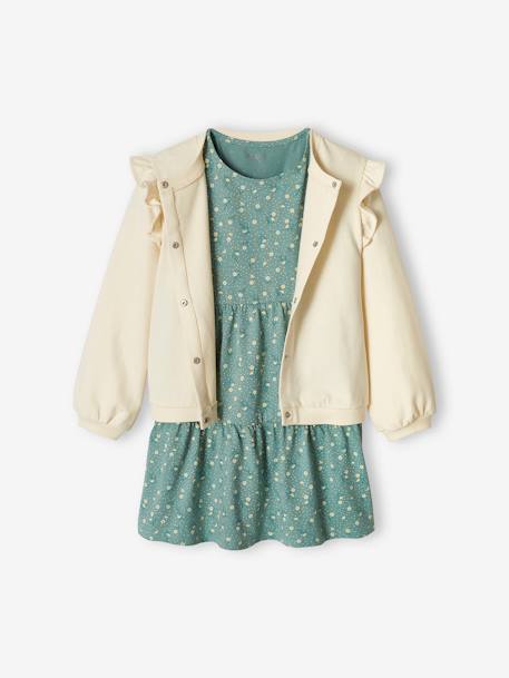 Fille-Ensemble-Ensemble robe et cardigan fille