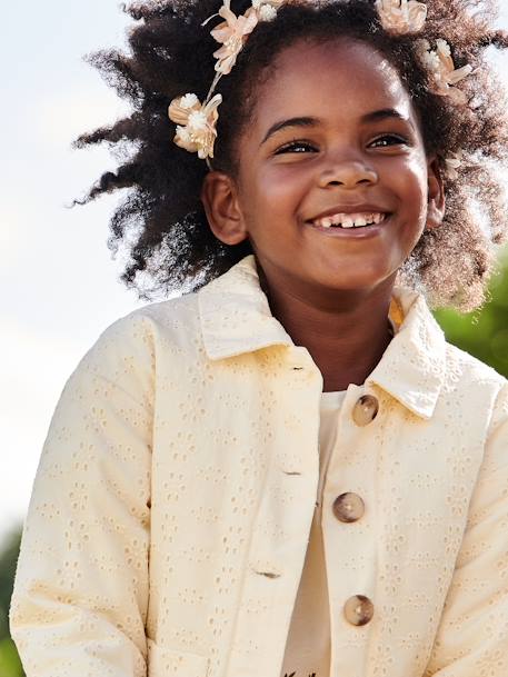 Veste en broderie anglaise fille écru 4 - vertbaudet enfant 