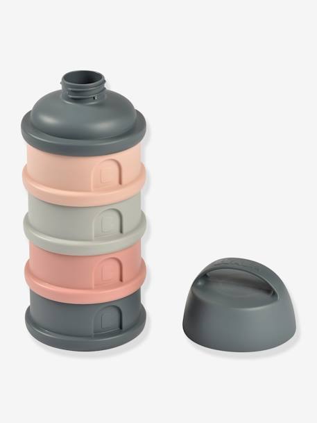 Boîte doseuse de lait 4 compartiments BEABA gris+Mineral grey/pink+vert 9 - vertbaudet enfant 