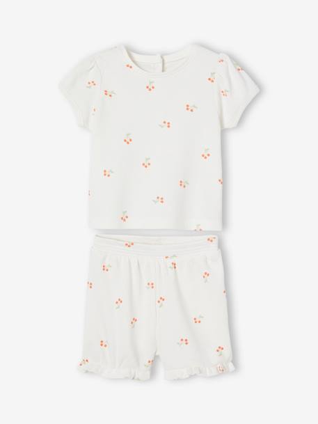 Lot de 2 pyjamas bébé 2 pièces nid d'abeille rose pâle 2 - vertbaudet enfant 