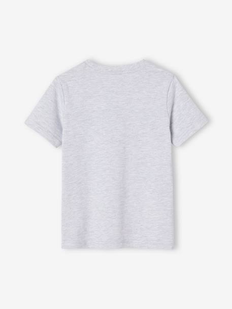 Tee-shirt animal ludique garçon gris chiné 2 - vertbaudet enfant 