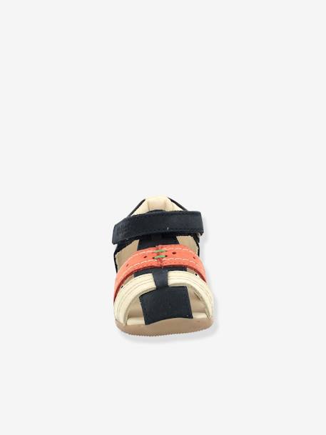 Sandales cuir bébé Bigbazar-2 Iconique Biboo KICKERS® MARINE ROUGE 6 - vertbaudet enfant 