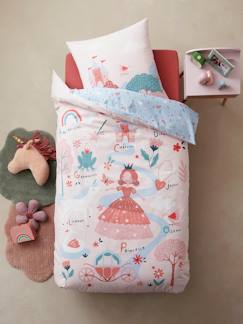 Parure housse de couette + taie d'oreiller enfant ABC PRINCESSE  - vertbaudet enfant