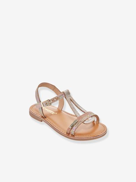 Sandales cuir enfant Bada LES TROPEZIENNES® PAR M. BELARBI beige irisé 3 - vertbaudet enfant 